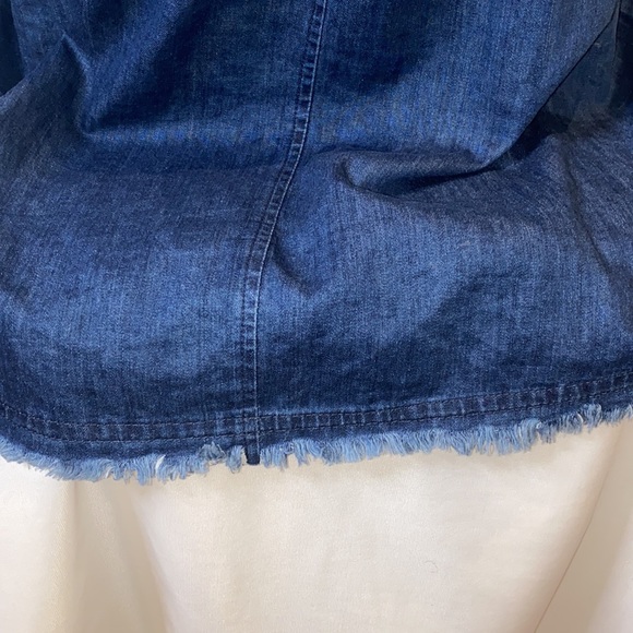 NWOT dark denim trench jacket - Picture 5 of 6